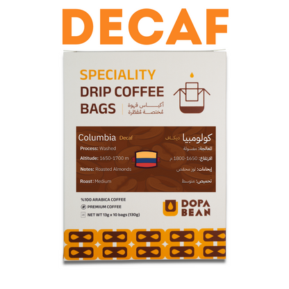 Colombia DECAF - Specialty Coffee Drip Bags (10 Bags)